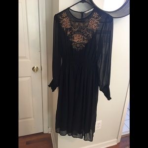 Vintage style gold and black dress
